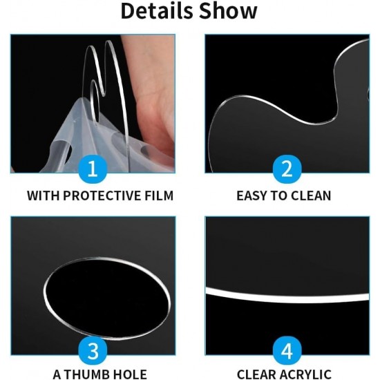 Acrylic pallet 20*30 oval 2.6 mm thick, smooth, medium plain